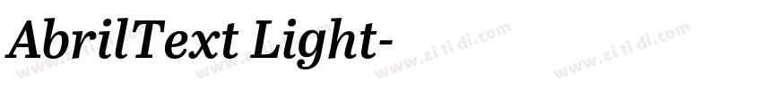 AbrilText Light字体转换